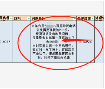 支付公司吓破胆！冻结99元居然要退299元！投诉就退！被指乱退押金款！_去银行办理pos机需要什么手续(图4)